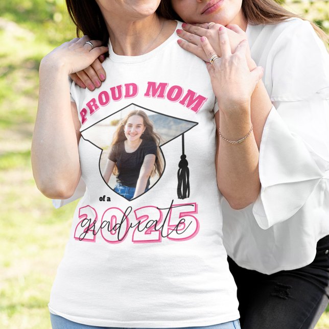 Pink Proud Mum of a Graduate Photo T-Shirt (Creator Uploaded)