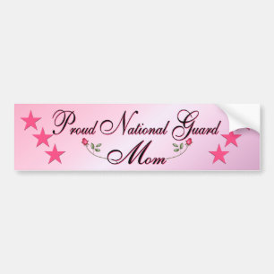 Pink & Proud National Guard Mum Bumper Sticker