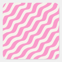 Pink Psychedelic Stripes Abstract Retro Wavy Lines