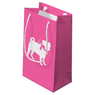 Pink Pug Dog Theme Party Celebration Small Gift Bag