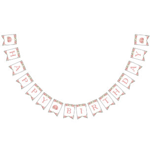 Pink Pumpkin 1st Birthday Backdrop Banner