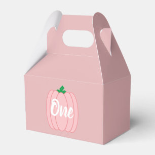 Pink Pumpkin 1st Birthday Favour Box