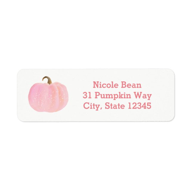 Pink Pumpkin Autumn Fall Rustic Baby Shower (Front)