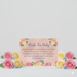 Pink Pumpkin Baby Shower Books For Baby Card