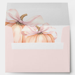Pink Pumpkin Baby Shower Envelope