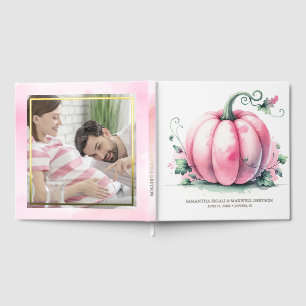 Pink Pumpkin Baby Shower Guest Book