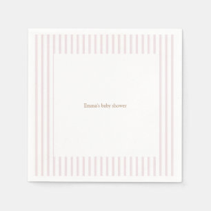 Pink Pumpkin Baby Shower Party Napkins