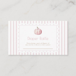Pink Pumpkin Baby Shower Raffle Card