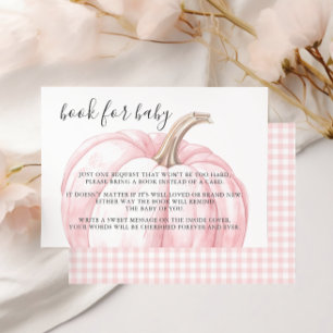 Pink Pumpkin Book For Baby Girl Shower  RSVP Card