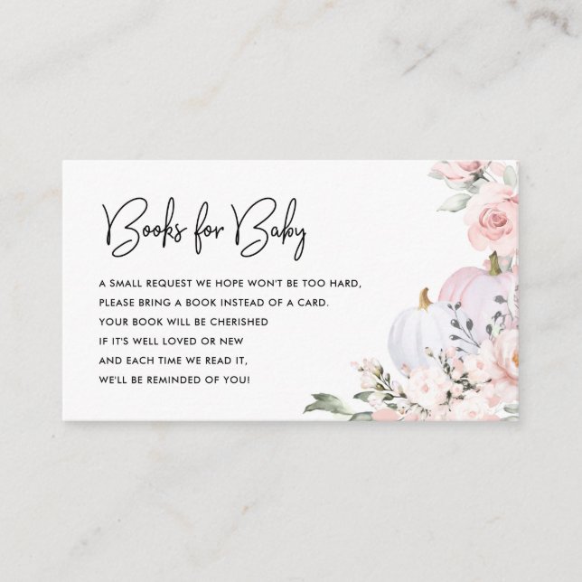 Pink Pumpkin Books For Baby Enclosure Card (Front)