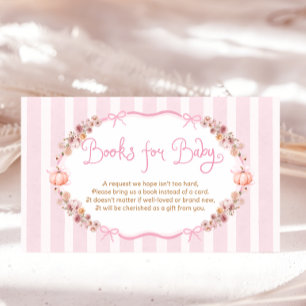 Pink Pumpkin Books for Baby Ticket Enclosure Card