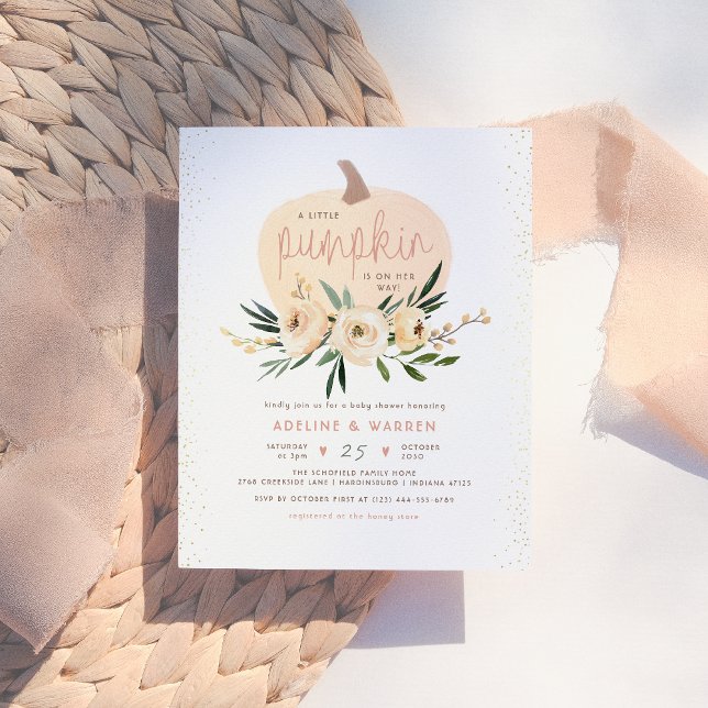 Pink Pumpkin Couples Baby Shower Pink Gold Budget (Creator Uploaded)