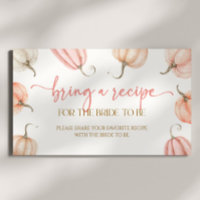 Pink Pumpkin Fall Bridal Shower Bring A Recipe