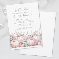 Pink Pumpkin Fall Bridal Shower