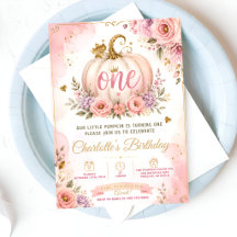 Pink Pumpkin First Birthday