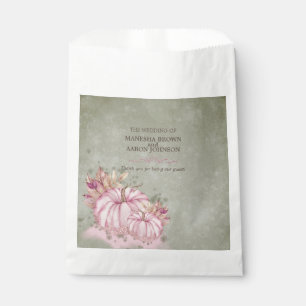 PINK Pumpkin Harvest - Wedding Favour Bag