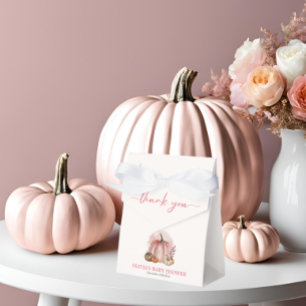 Pink Pumpkin On Her Way Fall Girl Baby Shower  Favour Box