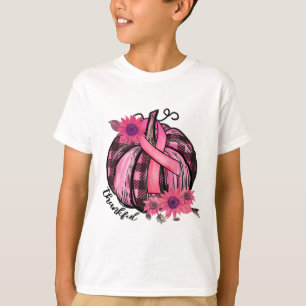 Pink Pumpkin Sunflower Breast Cancer Awareness Gif T-Shirt