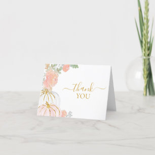 Pink Pumpkin Thank You Card