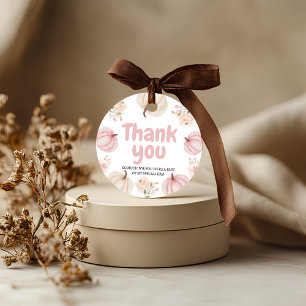 Pink Pumpkin Thank You Gift Tag