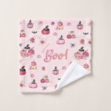 Pink Pumpkin Wash Cloth