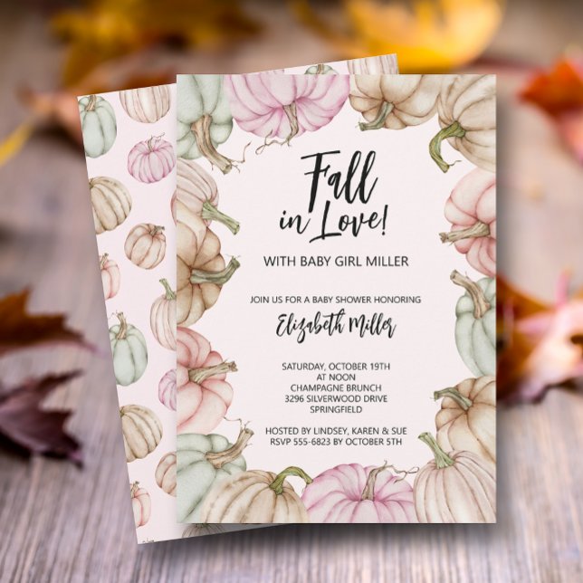 Pink Pumpkins Baby Shower Invitation (Creator Uploaded)