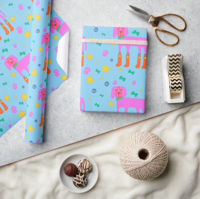 Pink Pup Wrapping Paper (Crafts)