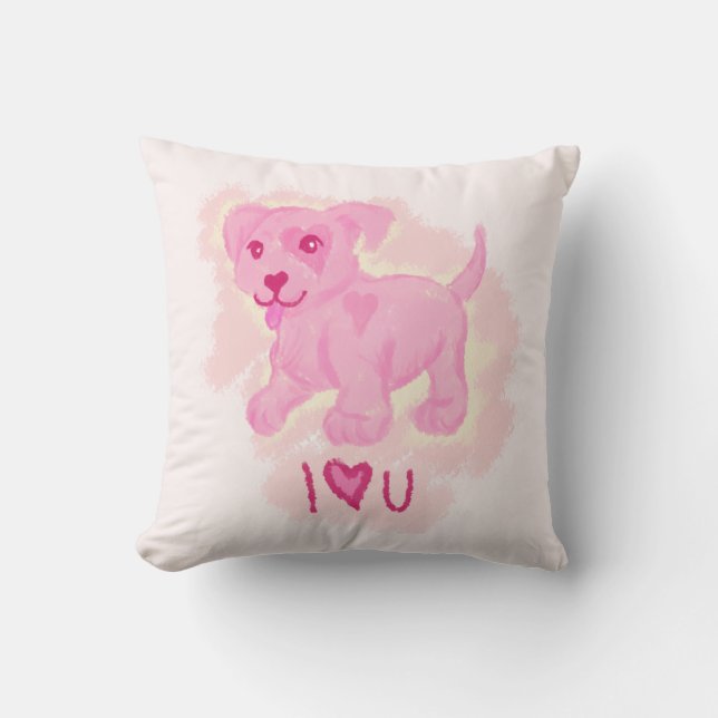 Pink Puppy Cushion (Front)