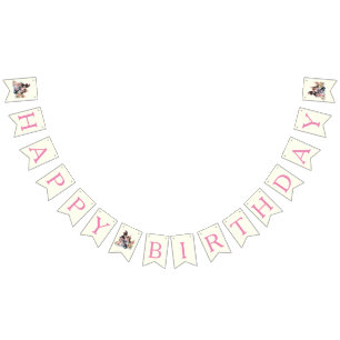 Pink Puppy Dog Girl Birthday Party  Bunting