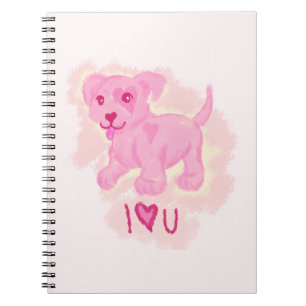 Pink Puppy Spiral Notebook