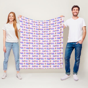 Pink Purple Aloha Hawaiian Tropical Turtle Fleece Blanket