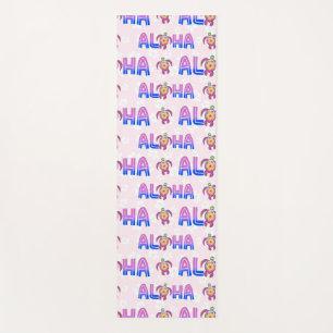 Pink Purple Aloha Hawaiian Tropical Turtle Yoga Mat