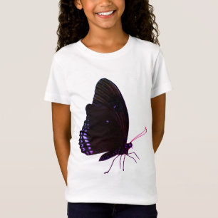 Pink, Purple and Black Girls Butterfly T-Shirt