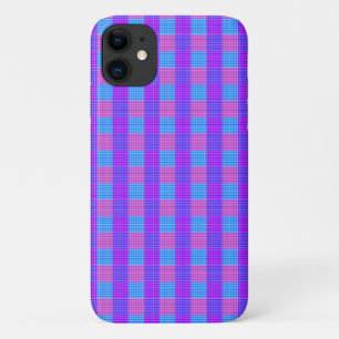Pink Purple And Blue Checked Tartan, Case-Mate iPhone Case