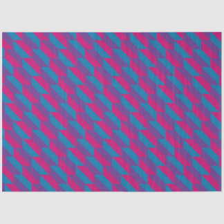 Pink, Purple and Blue Geometric Quadrilaterals Tissue Paper