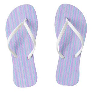 Pink Purple and blue stripes Jandals