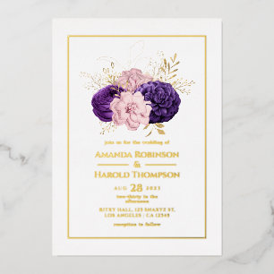 Pink, Purple and Gold Floral Wedding