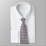 Pink, Purple and Green Stripes Tie<br><div class="desc">Abstract digital art of pink,  purple and green stripes.</div>