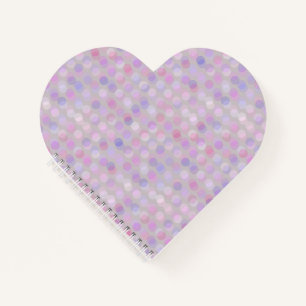 pink, purple and grey dots notebook