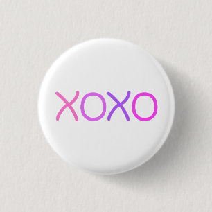 Pink, purple and lavender Xoxo lovely 3 Cm Round Badge