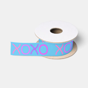 Pink, purple and lavender Xoxo lovely pale blue Satin Ribbon