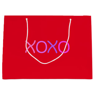 Pink, purple and lavender Xoxo lovely red Large Gift Bag