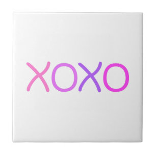 Pink, purple and lavender Xoxo lovely Tile