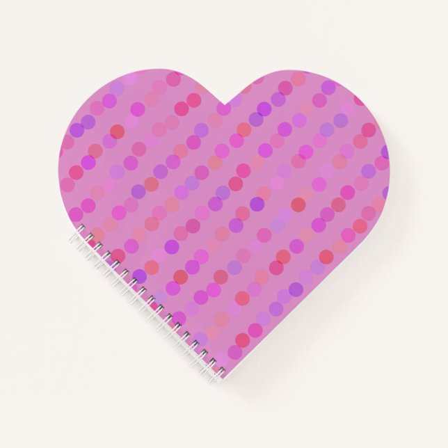 pink, purple and orange polka dots notebook (Front)