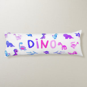 Pink & Purple Baby Girl Dino Body Pillow
