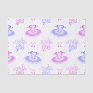 Pink & Purple Ballet Birthday Tutu & Pointe Shoes Tissue Paper