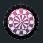 Pink Purple Black And White Dartboard<br><div class="desc">Pink Purple Black And White Dart Board</div>