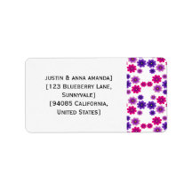  Pink & Purple Blooms Symmetrical Mini Floral