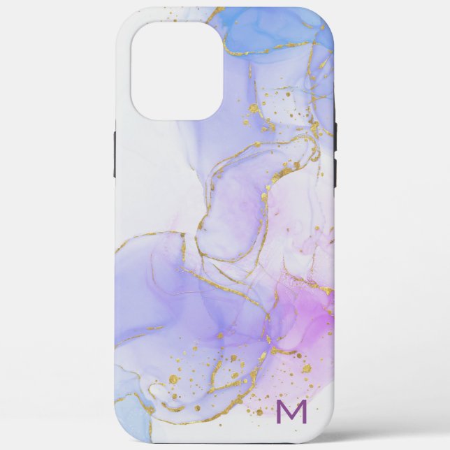 Pink, Purple, Blue Alcohol Ink Case-Mate iPhone Case (Back)