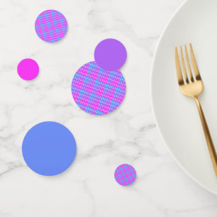 Pink, Purple, Blue Diamond Pattern Confetti